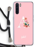 Pink Bouquet: Oppo A91 Transparant Hoesje met koord