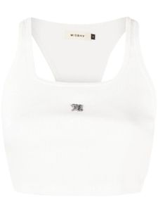 MISBHV The M logo-embroidered top - Blanc