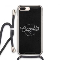 Capable: iPhone 8 Plus Transparant Hoesje met koord