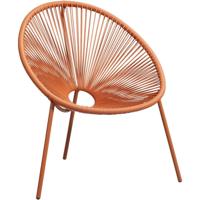 Leen Bakker - Loungestoel Formentera - Terracotta - Metaal/Kunststof - Bruin - 69.7x75x82 Cm