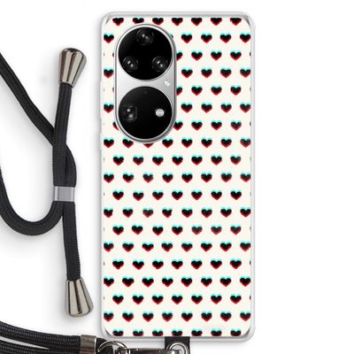 Hartjes: Huawei P50 Pro Transparant Hoesje met koord