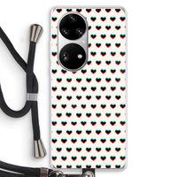 Hartjes: Huawei P50 Pro Transparant Hoesje met koord Hartjes: Huawei P50 Pro Transparant Hoesje met koord