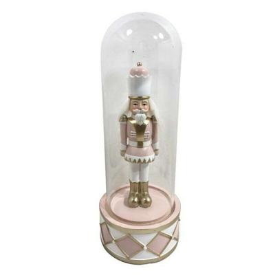 Kerstversiering DKD Home Decor Kristal Hars Notenkraker (10 x 10 x 26 cm) (2 Stuks)