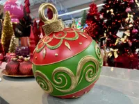 Deco kerstbal l29.5b30.5h34cm rood Deco kerstbal l29.5b30.5h34cm rood