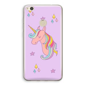 Roze eenhoorn: Huawei Ascend P8 Lite (2017) Transparant Hoesje