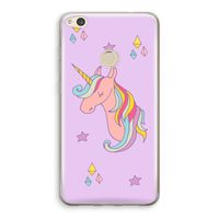 Roze eenhoorn: Huawei Ascend P8 Lite (2017) Transparant Hoesje