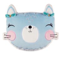 Lemon Ribbon kussen junior 35 cm polyester wit/roze - thumbnail