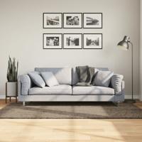 VidaXL Vloerkleed istan hoogpolig glanzend 100x200 cm grijs