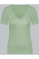 TRIGEMA Slim Fit Dames T-shirt groen, Effen