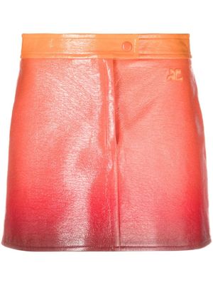 Courrèges minijupe Iconic Vinyl - Orange
