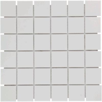 The Mosaic Factory London Mozaiek Tegel Vierkant - Super Wit Porselein Ongeglazuurd, R11 309x309 mm