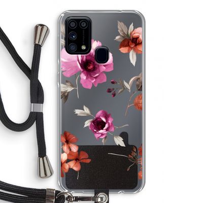 Geschilderde bloemen: Samsung Galaxy M31 Transparant Hoesje met koord
