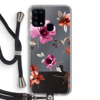 Geschilderde bloemen: Samsung Galaxy M31 Transparant Hoesje met koord Geschilderde bloemen: Samsung Galaxy M31 Transparant Hoesje met koord
