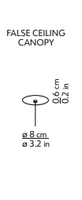 Kdln - Flow zwarte false ceiling canopy accessoires