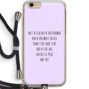 Zelfvertrouwen: iPhone 6 PLUS / 6S PLUS Transparant Hoesje met koord