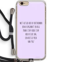 Zelfvertrouwen: iPhone 6 PLUS / 6S PLUS Transparant Hoesje met koord