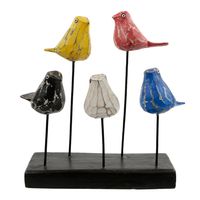 Vijf Vogels op Standaard (Multicolor) - thumbnail