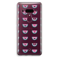Smiley watermeloenprint: HTC U12+ Transparant Hoesje