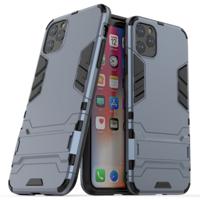 Schokbestendige PC + TPU case met houder voor 11 Pro Max (Navy)