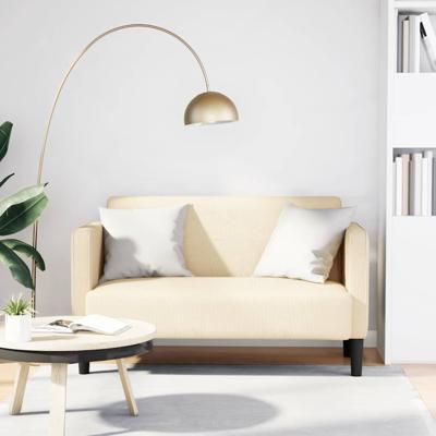 Loveseat bank 109 cm corduroy stof crmekleurig