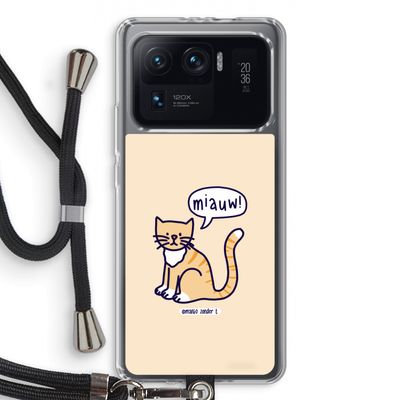 Miauw: Xiaomi Mi 11 Ultra Transparant Hoesje met koord
