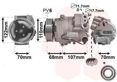 Compressor, airconditioning 3700K594