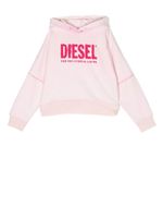 Diesel Kids hoodie Squingy à logo imprimé - Rose