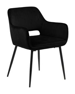 Bendt Eetkamerstoel 'Wender' Velvet, kleur Zwart
