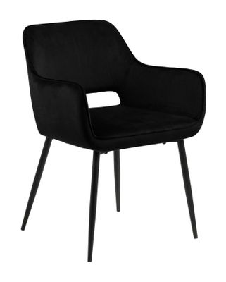 Bendt Eetkamerstoel 'Wender' Velvet, kleur Zwart