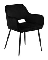 Bendt Eetkamerstoel 'Wender' Velvet, kleur Zwart
