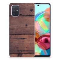 Samsung Galaxy A71 | Bumper Hoesje | Old Wood