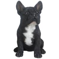 Tuinbeeld Franse Bulldog hond - zwart - H29 cm