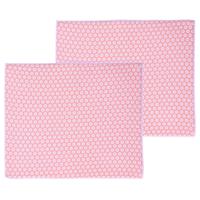 Afwas afdruipmat keuken - 2x - absorberend - microvezel - roze bloem - 40 x 48 cm