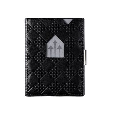 Exentri leren Portemonnee zwart geblokt Exentri leren Portemonnee zwart geblokt