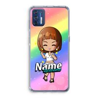 Chibi Maker vrouw: Motorola Moto G9 Plus Transparant Hoesje
