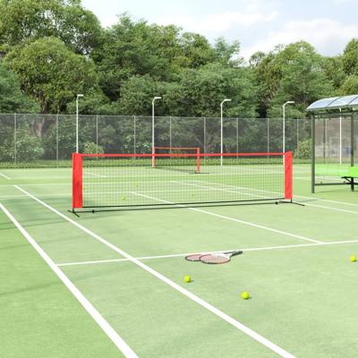 VidaXL Tennisnet 400x100x87 cm polyester zwart en rood