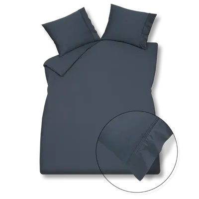 Vandyck Purity 87 Uni Satin nightblue dekbedovertrek