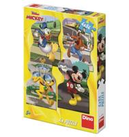 DinoToys Dino puzzel - disney junior mickey in de stad - 4 x 54 stukjes