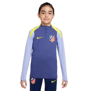 Nike Atletico Madrid Strike Trainingstrui 1/4-Zip 2025-2026 Kids Donkerpaars Geel