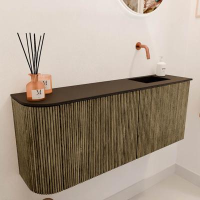 Toiletmeubel Mondiaz Joya | 101.6 cm | Meubelkleur Dusk | Faye wastafel Urban Rechts | Zonder kraangat(en)