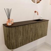 Toiletmeubel Mondiaz Joya | 101.6 cm | Meubelkleur Dusk | Faye wastafel Urban Rechts | Zonder kraangat(en)