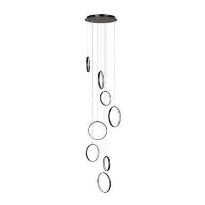 Highlight Design hanglampOlympia zwart 8 cirkels - H5800.01