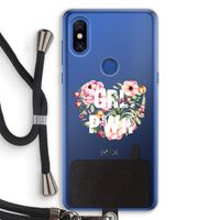 GRL PWR Flower: Xiaomi Mi Mix 3 Transparant Hoesje met koord