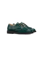 Gucci Kids derbies lacées à effet peau de serpent - Vert - thumbnail