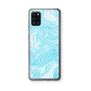 Waterverf blauw: Samsung Galaxy A31 Transparant Hoesje