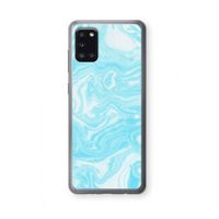 Waterverf blauw: Samsung Galaxy A31 Transparant Hoesje