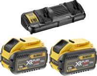 DeWalt dcb132x2-qw flexvolt starter kit - 2 x flexvolt accu 54v 9,0ah li-ion + dcb132 dubbellader