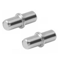 AMIG Kastplankdragers/steunen - 40x stuks - metaal - zilver - D5 x L16 mm