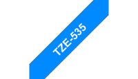 Brother printlintcassette TZE-535 blauw/wit 12 mm - thumbnail