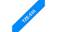 Labeltape Brother P-touch TZE-535 12mm wit op blauw - thumbnail